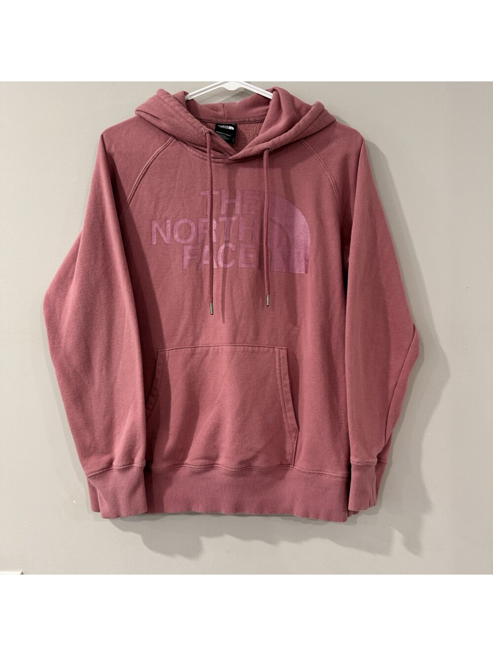 The North Face Women's Dusty Rose Pink With Pink Logo Pullover Hoodie Size Small